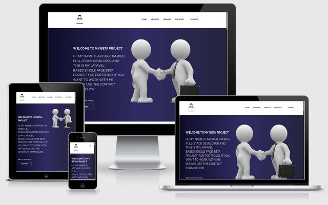 Laravel landing page